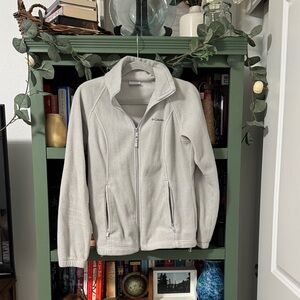 Columbia Light Blue Gray Fleece Jacket